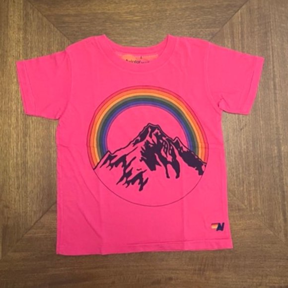 Aviator Nation Other - Aviator Nation Kid's CHASING RAINBOWS Tee 6 Pink